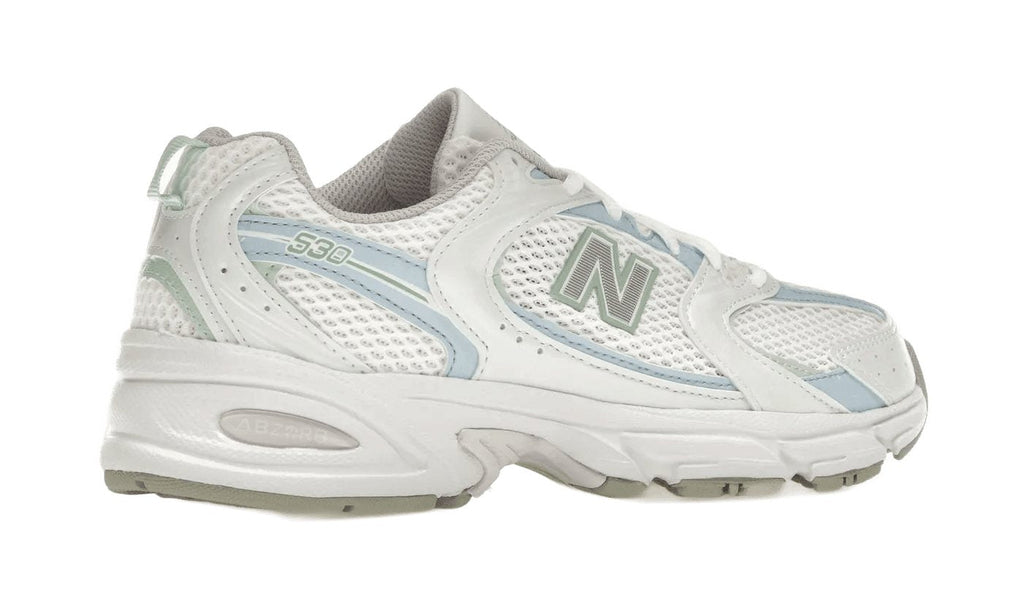 New Balance 530 White Light Chrome Blue Clay Ash — gallery