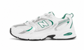New Balance 530 white background hero — aftermath-nb530-530-white-silver-green