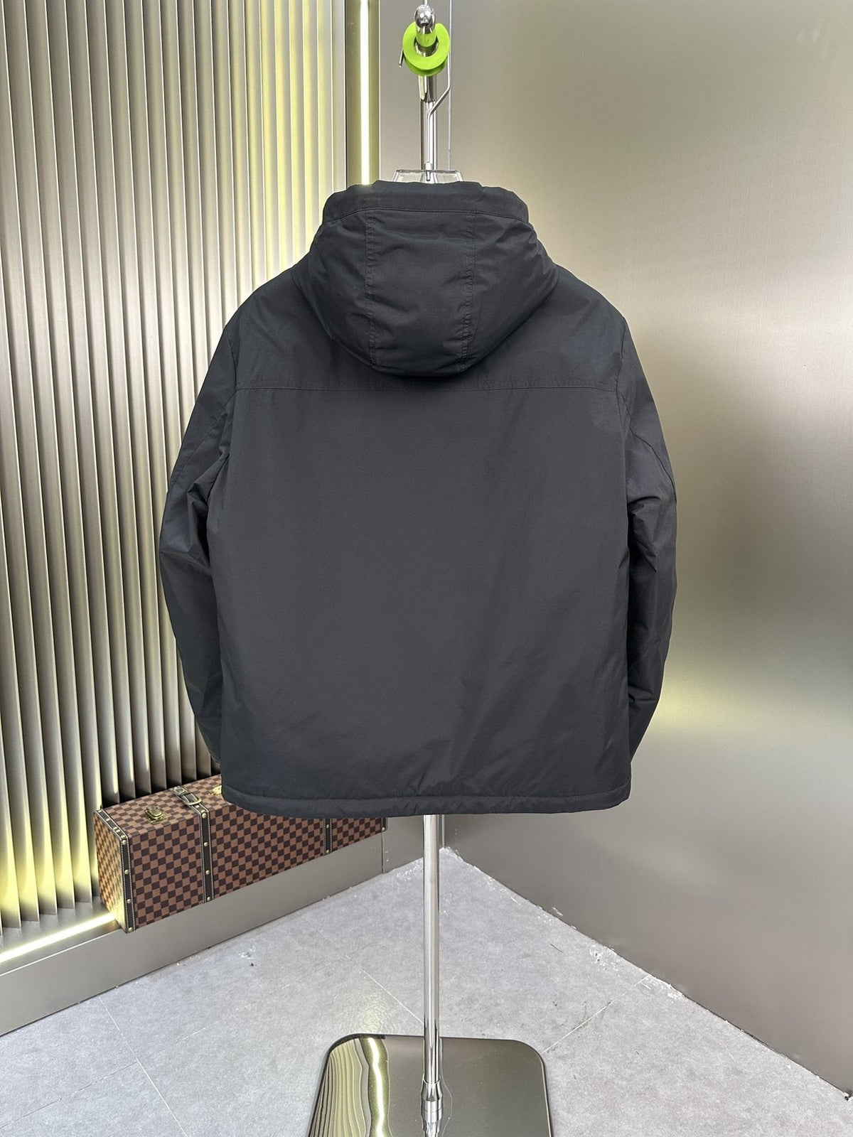 Zegna Hooded Short Down Coat — back