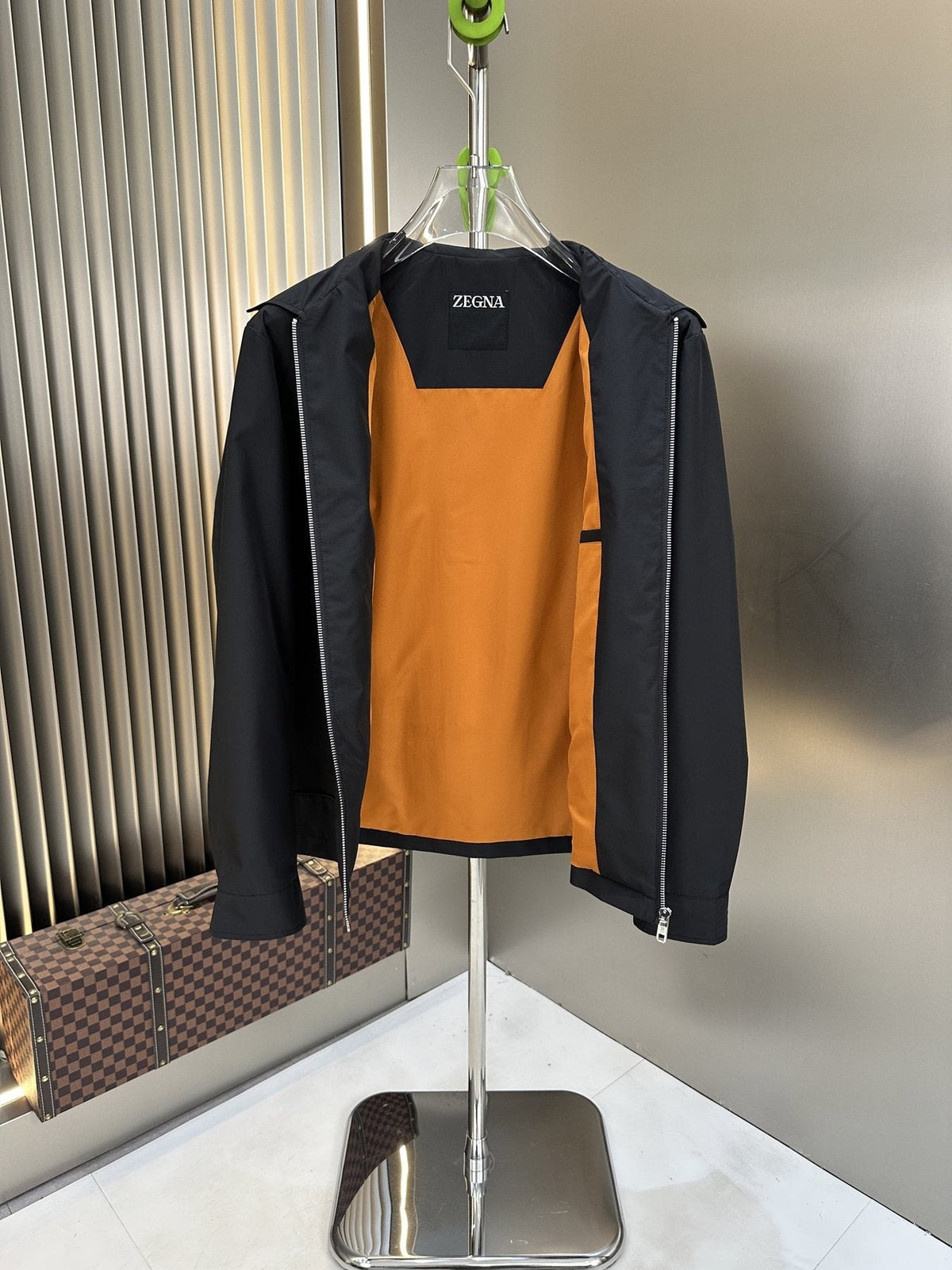 Zegna Zip-Front Collared Jacket — detail