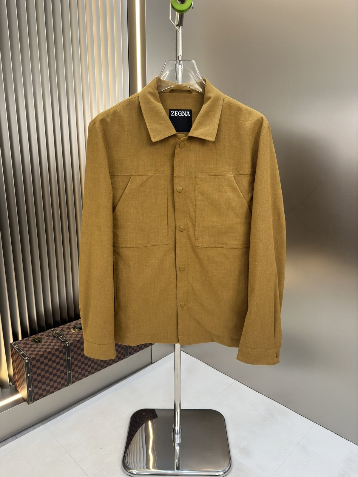 Zegna Lined Button-Front Jacket — front