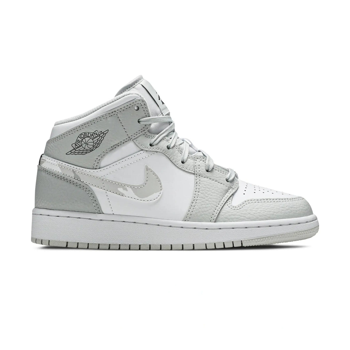 Air Jordan 1 Mid Grey Camo (GS) Sneakers