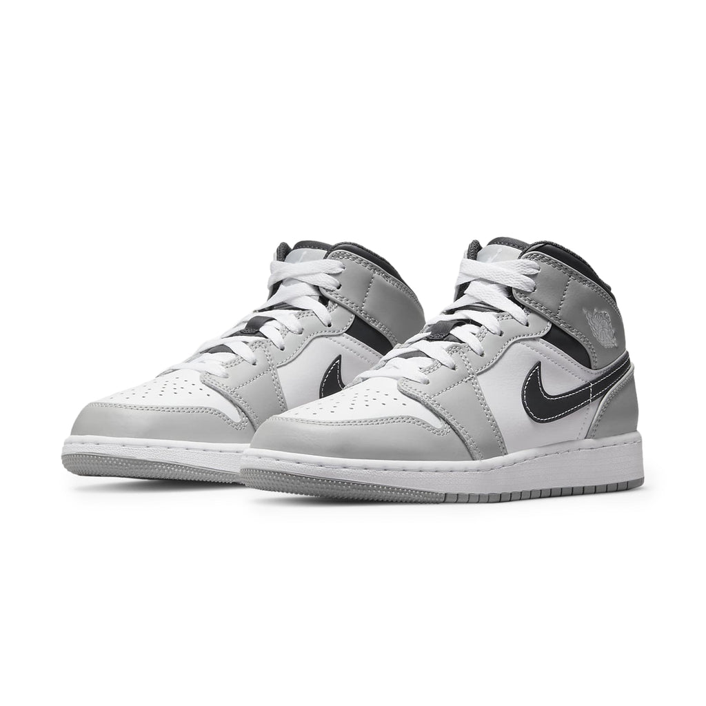 Air Jordan 1 Mid Light Smoke Grey Anthracite (GS) Sneakers