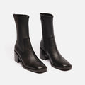 Loeffler Randall Black Leather Mid Calf Boots
