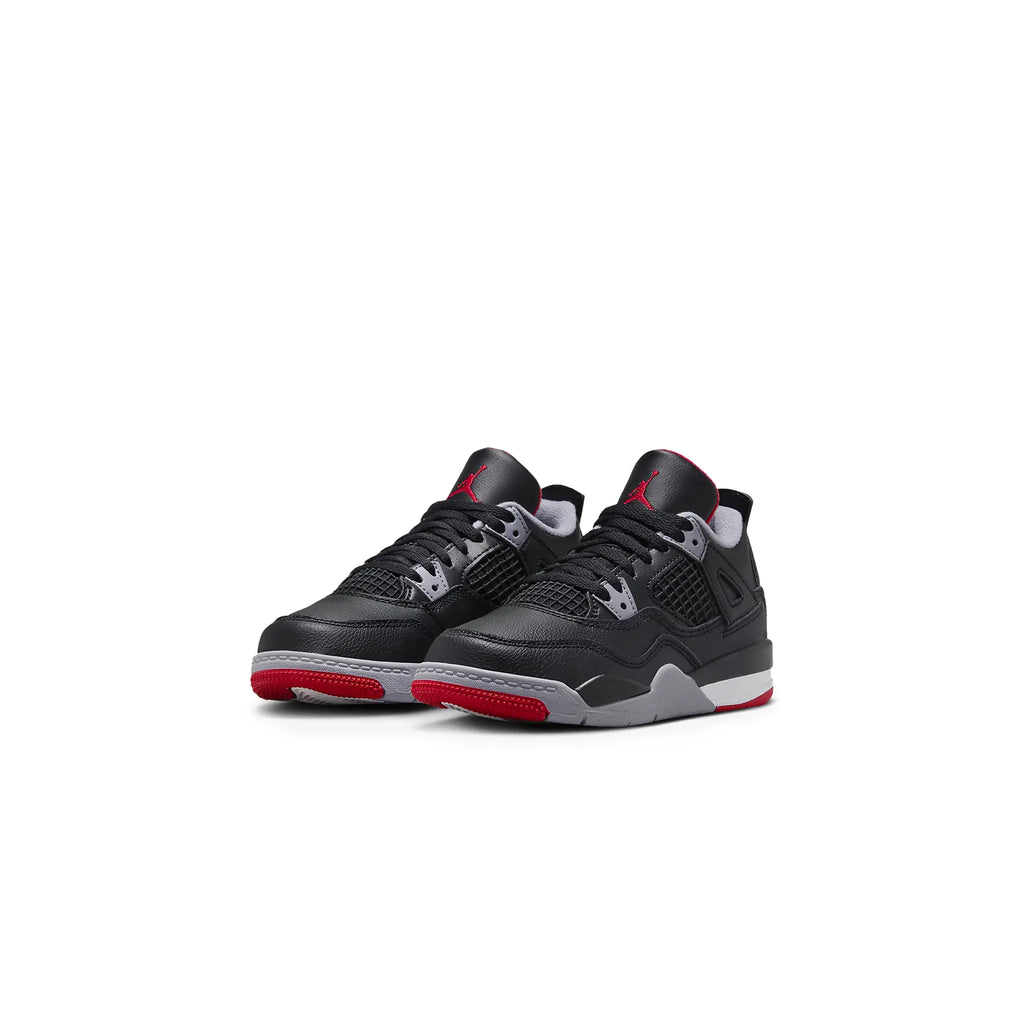 Air Jordan 4 OG Bred Reimagined (PS) Sneakers - Black
