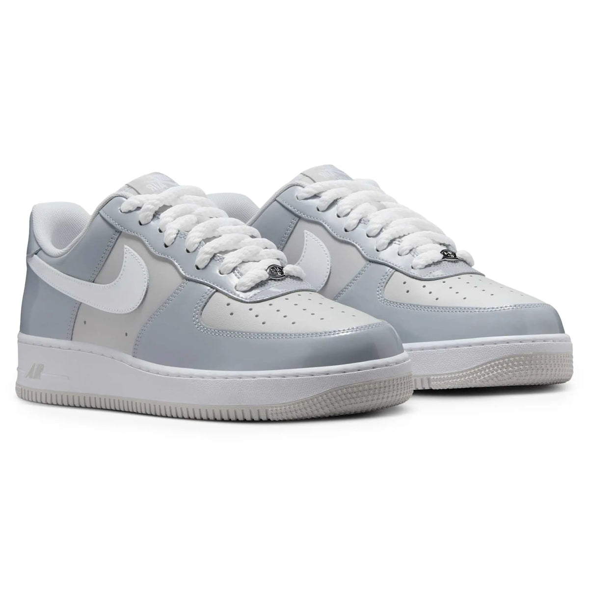 Nike Air Force 1 Low '07 LV8 Wolf Grey Patent Sneakers
