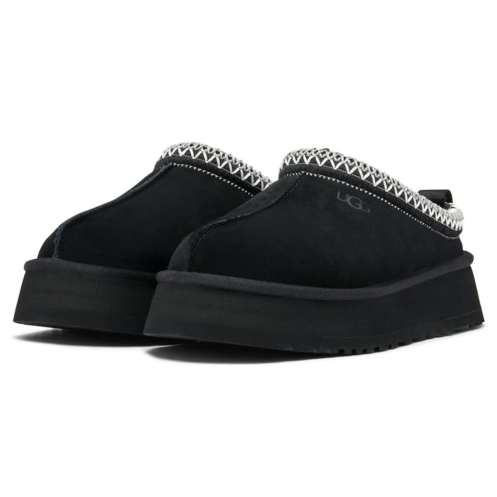 UGG Tazz Platform Black Slippers - Women's