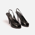 Pierre Hardy Black Leather Slingback Pumps (38.5)