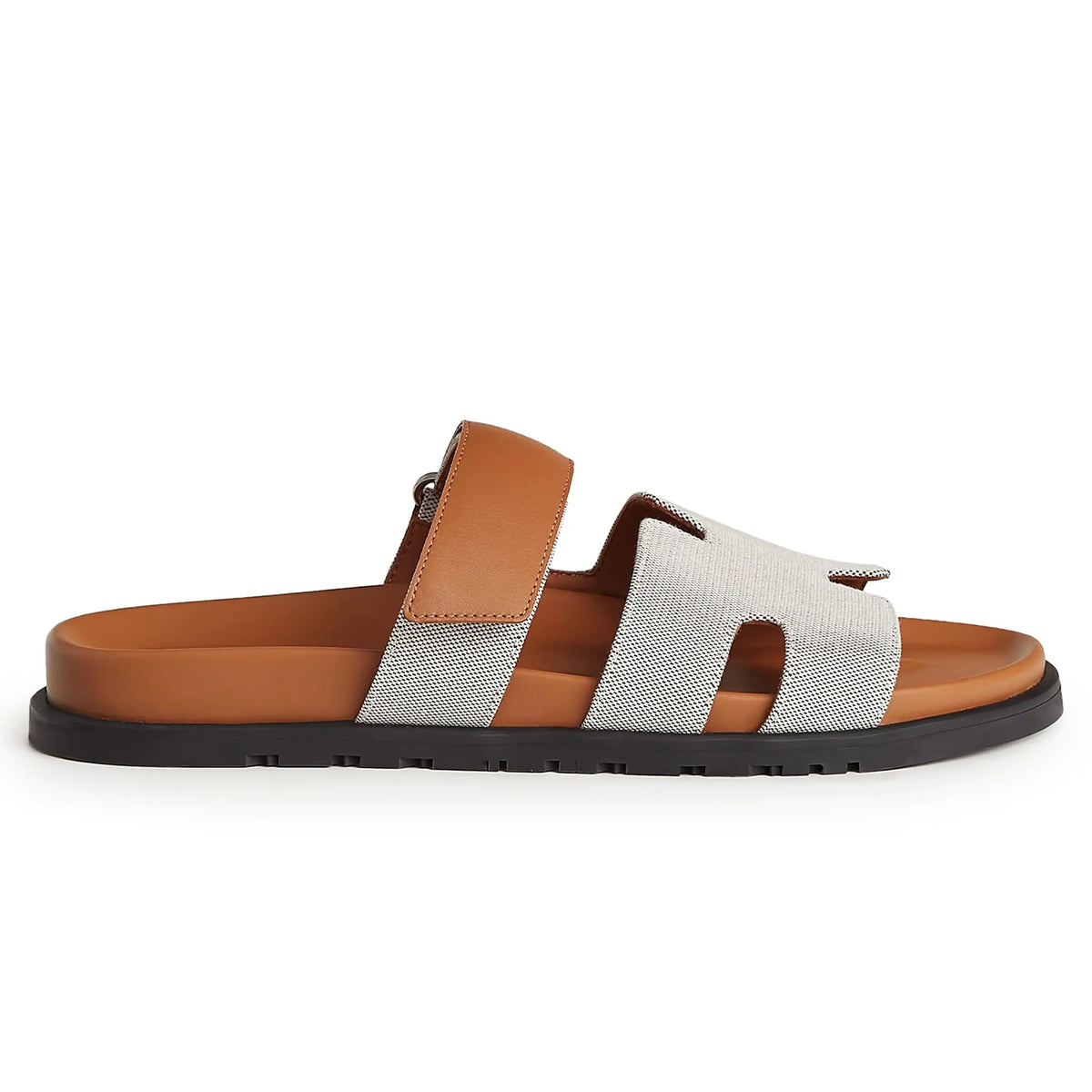 Hermes Paris Hermès Paris Chypre Plum Natural Sandals - Brown