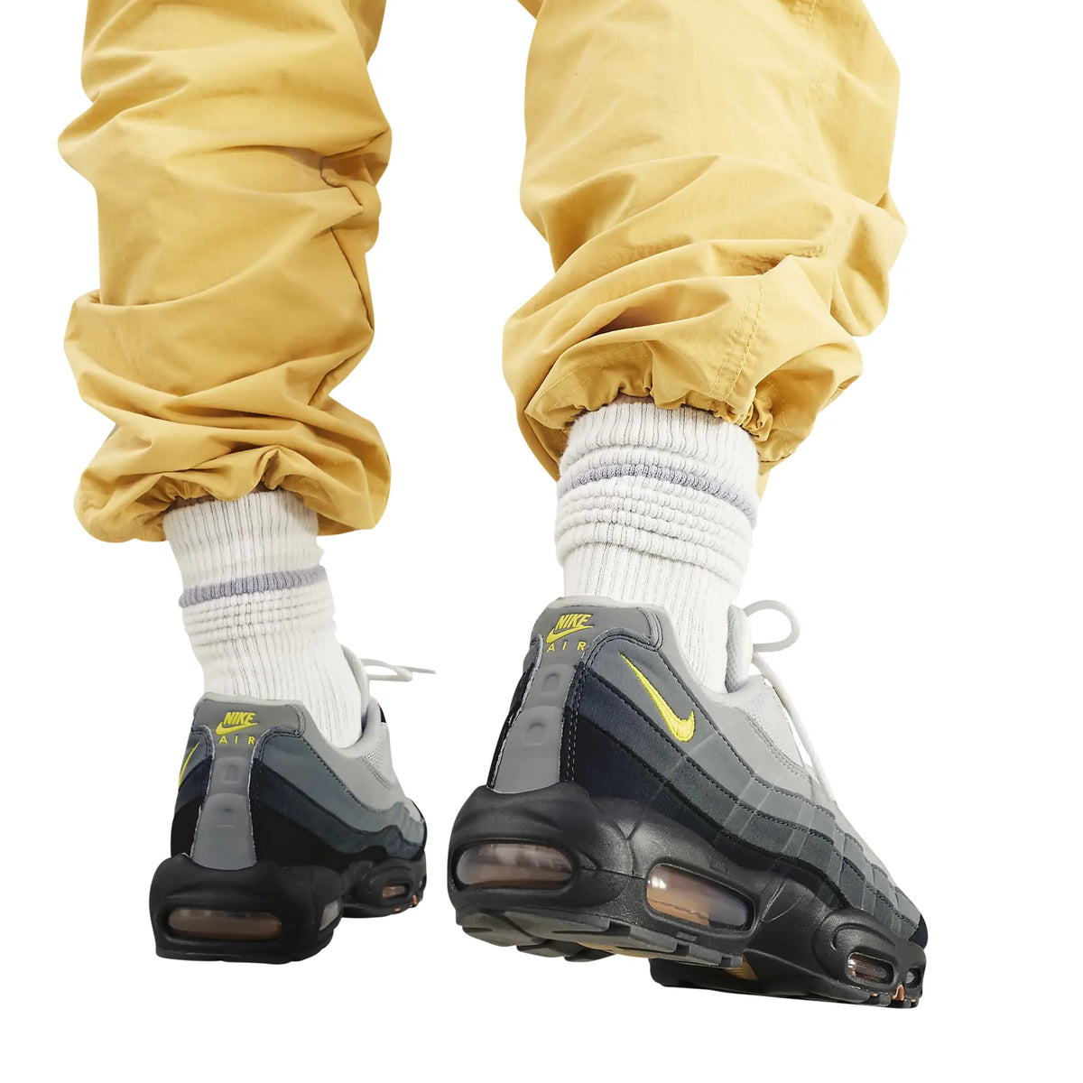 Nike Air Max 95 Icons Yellow Strike Sneakers - Grey