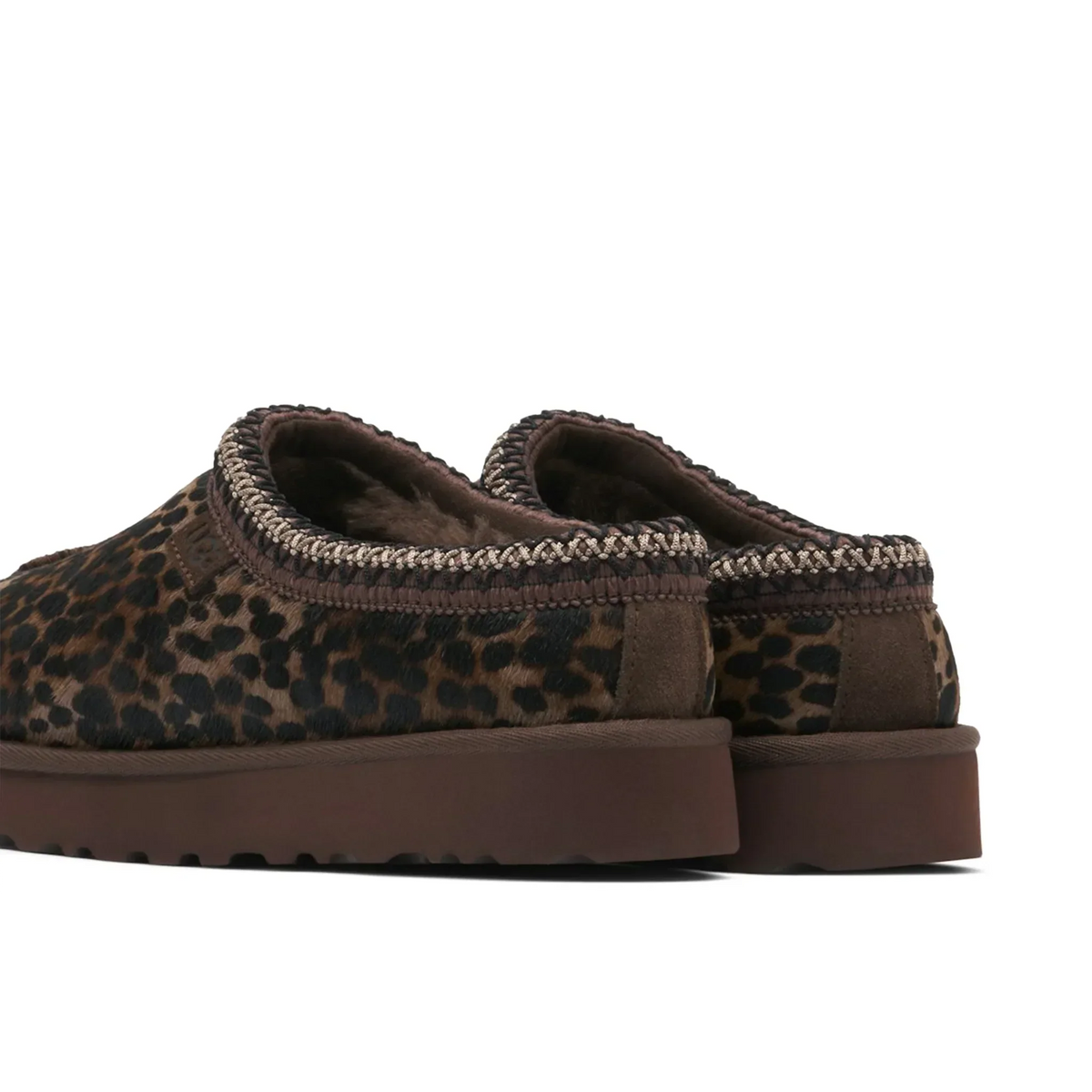UGG Tasman Caspian Burnt Cedar Cheetah Slippers - Women's - Brown