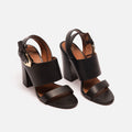 Givenchy Black Leather Heeled Sandals