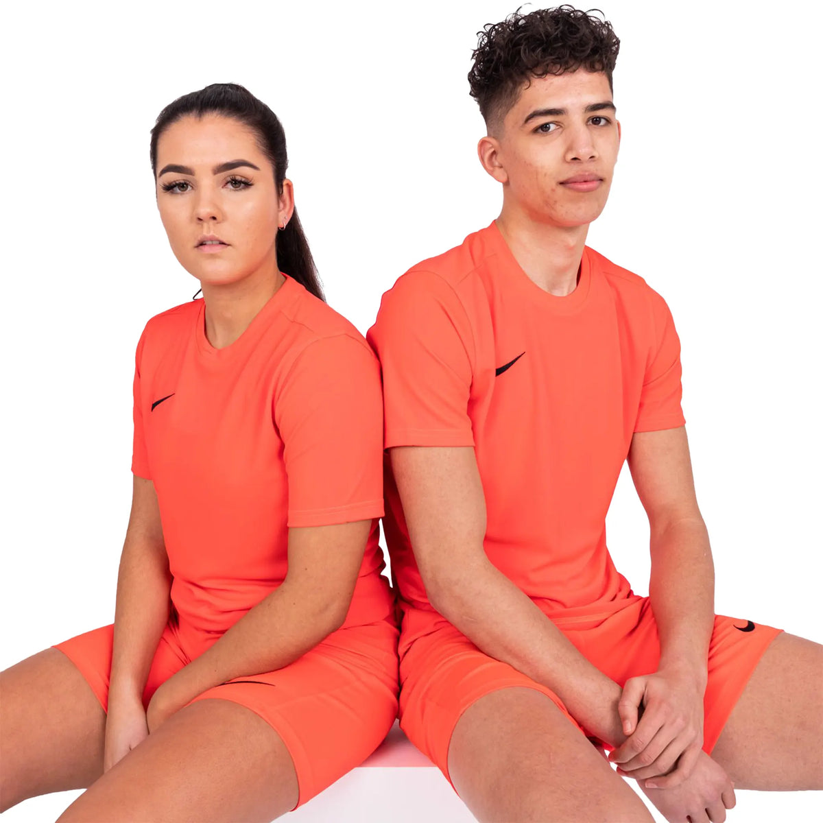 Nike Dri-FIT Park VII SS Bright Crimson Black T-Shirt - Pink