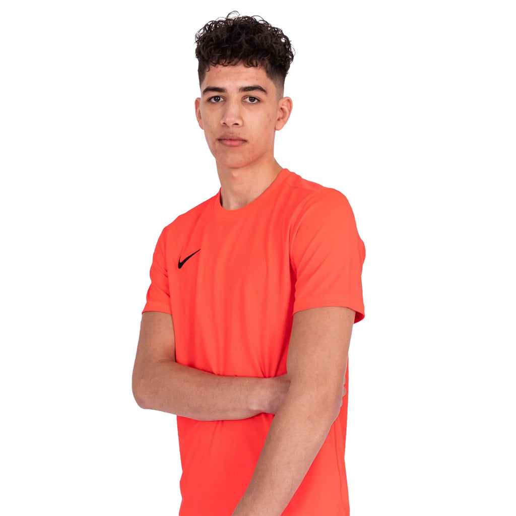 Nike Dri-FIT Park VII SS Bright Crimson Black T-Shirt - Pink