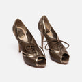 Christian Dior Green Perforated Leather Pumps