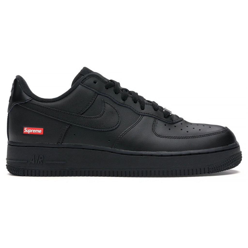 Nike x Supreme Air Force 1 Low Black Box Logo Sneakers