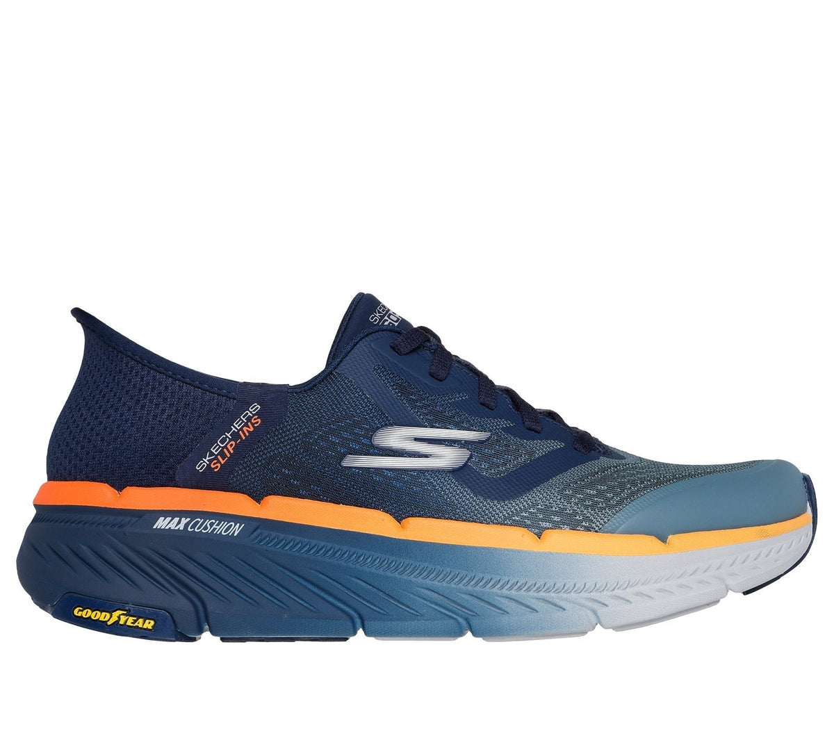 Skechers Slip-ins: Max Cushioning Premier 2.0, NAVY / ORANGE