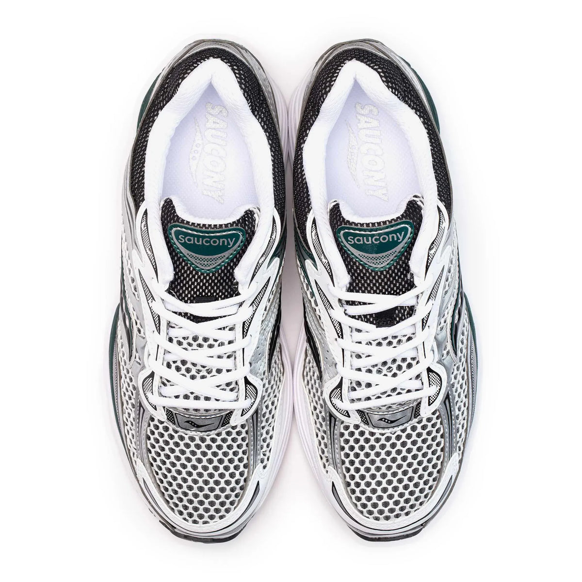 Saucony Progrid Omni 9 White Pine Green Sneakers