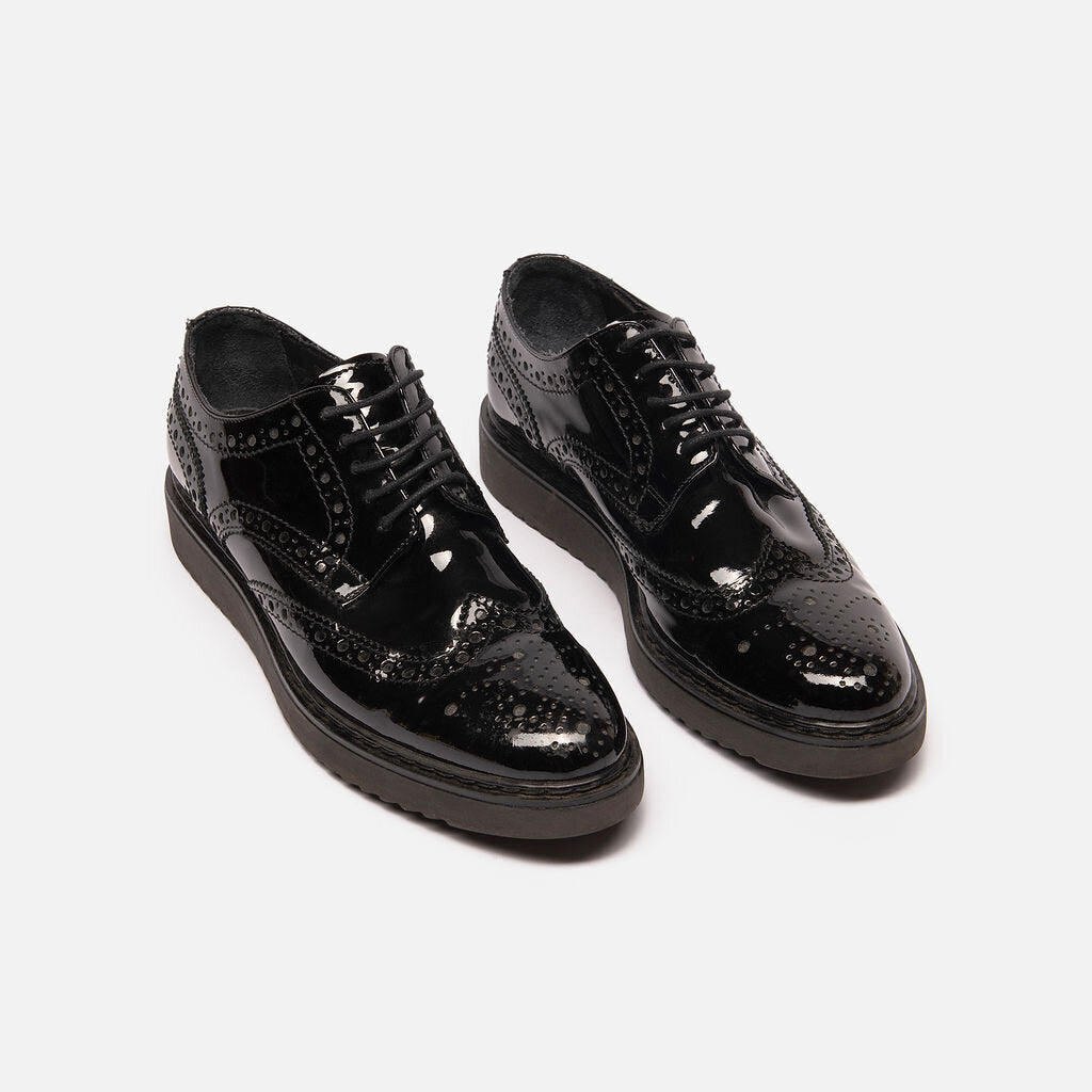 Kurt Geiger Black Patent Oxfords Shoes