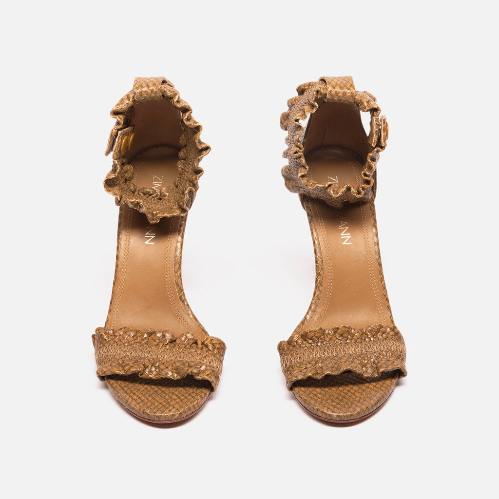 Zimmermann Brown Leather Ankle Strap Heel