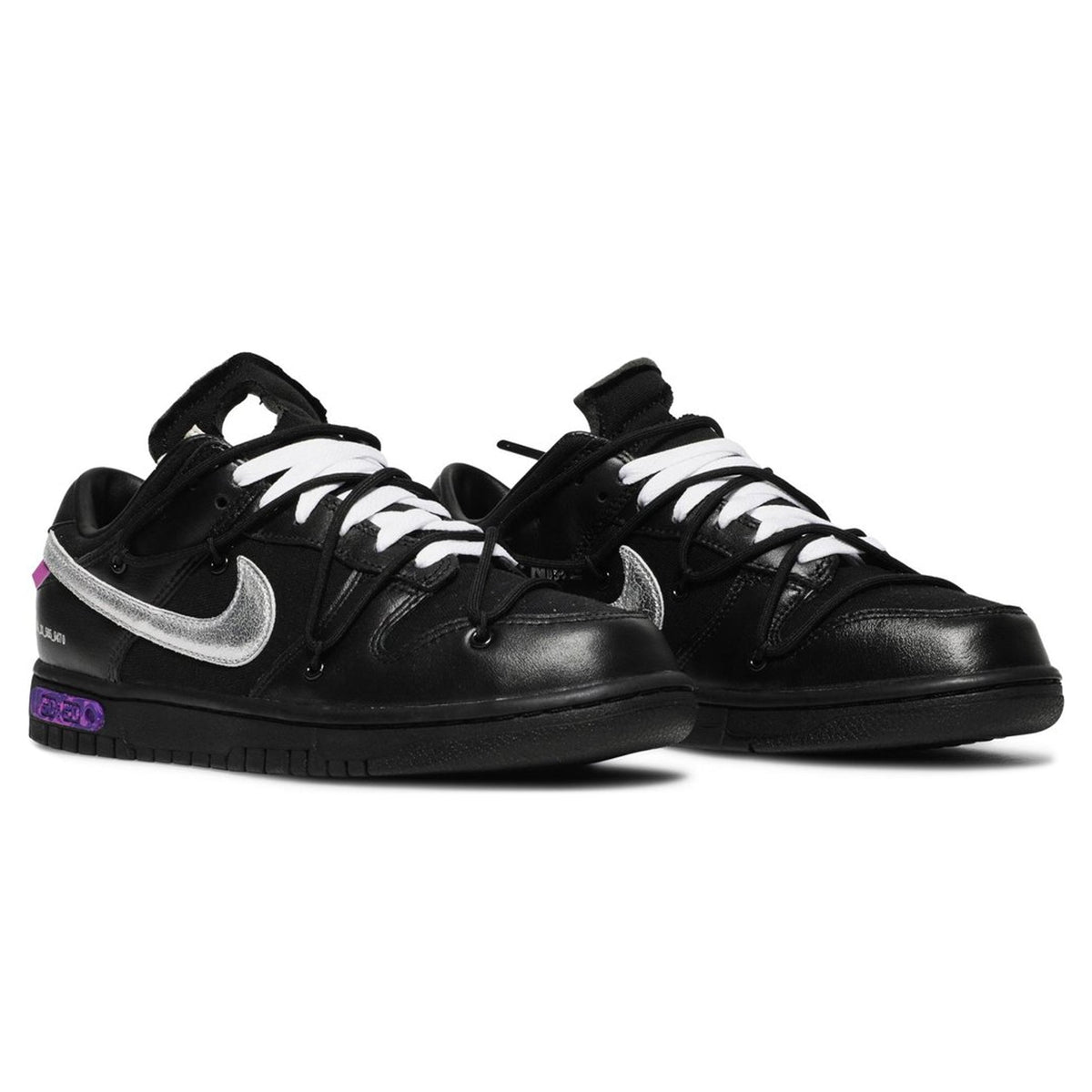Nike x Off-White Dunk Low Lot 50 Sneakers - Black