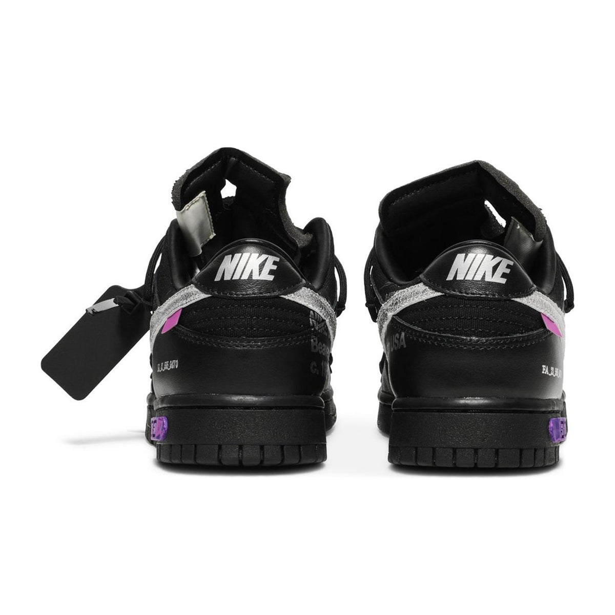 Nike x Off-White Dunk Low Lot 50 Sneakers - Black