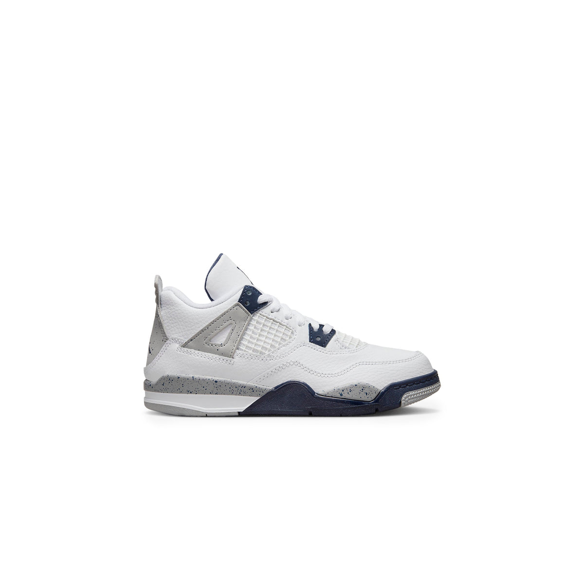 Air Jordan 4 Retro Midnight Navy (PS) Sneakers - White