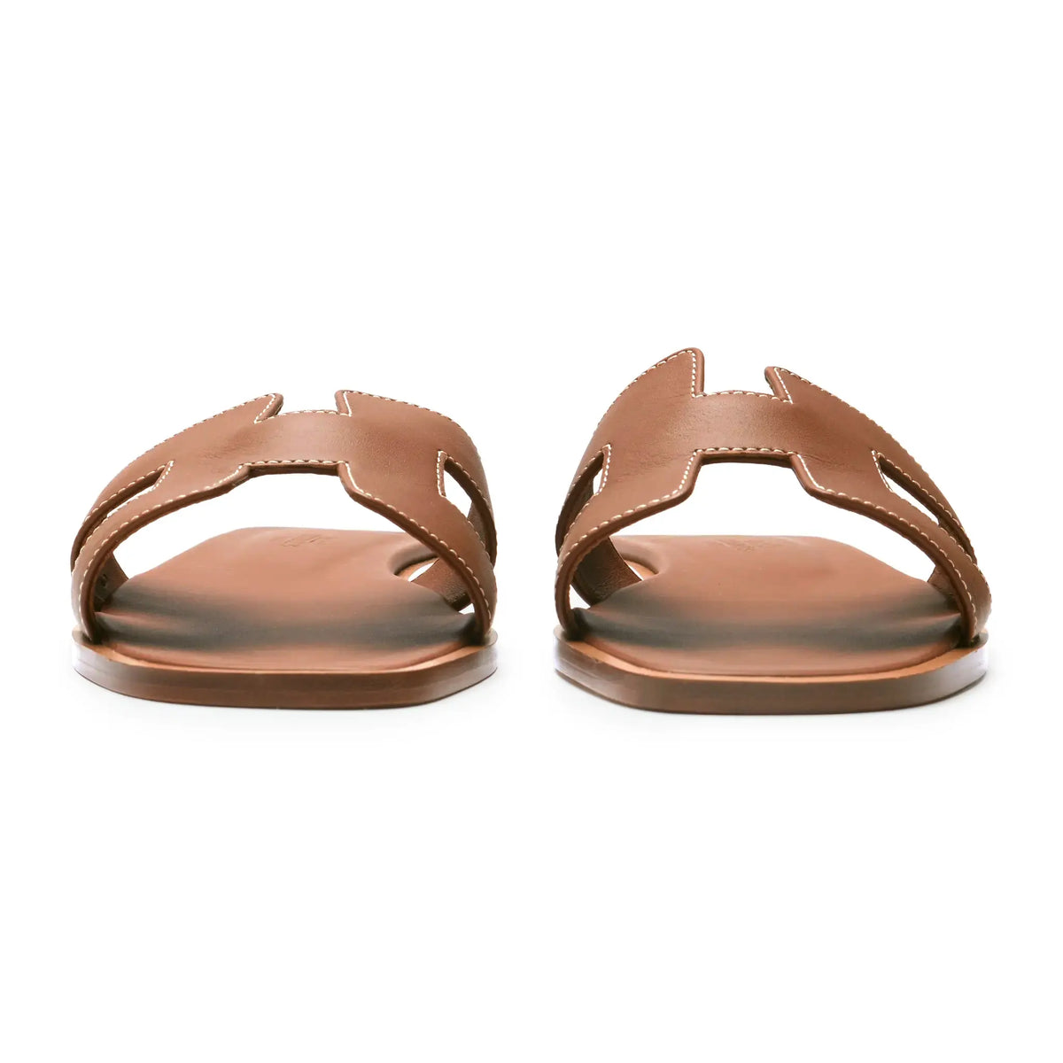 Hermes Paris Oran Gold Sandal (Minor Dents)