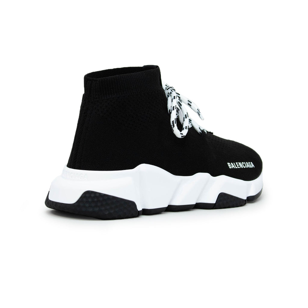 Balenciaga Speed Knit Lace Sock Black White - Women's Sneakers