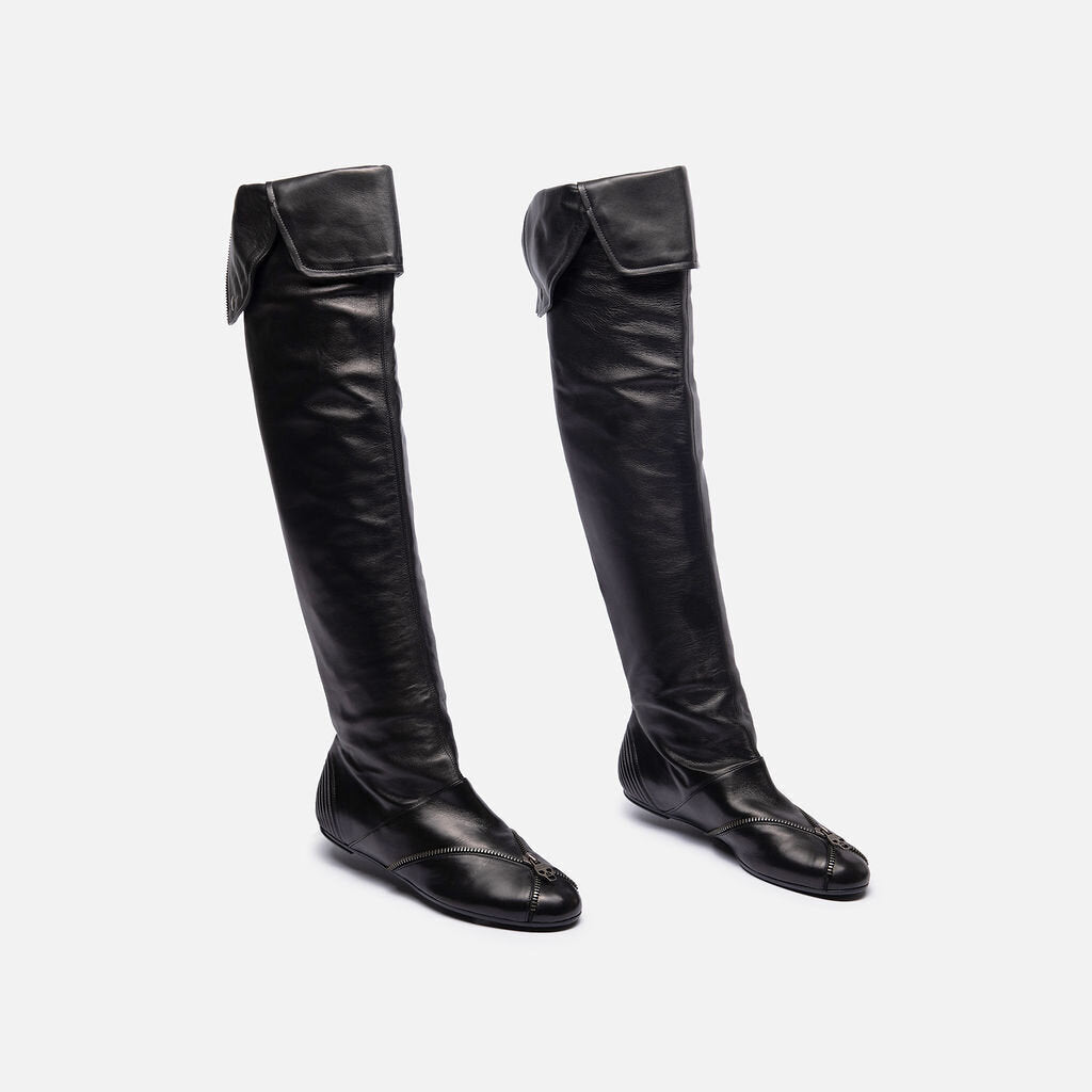 Alexander McQueen Black Vintage Skull Boots