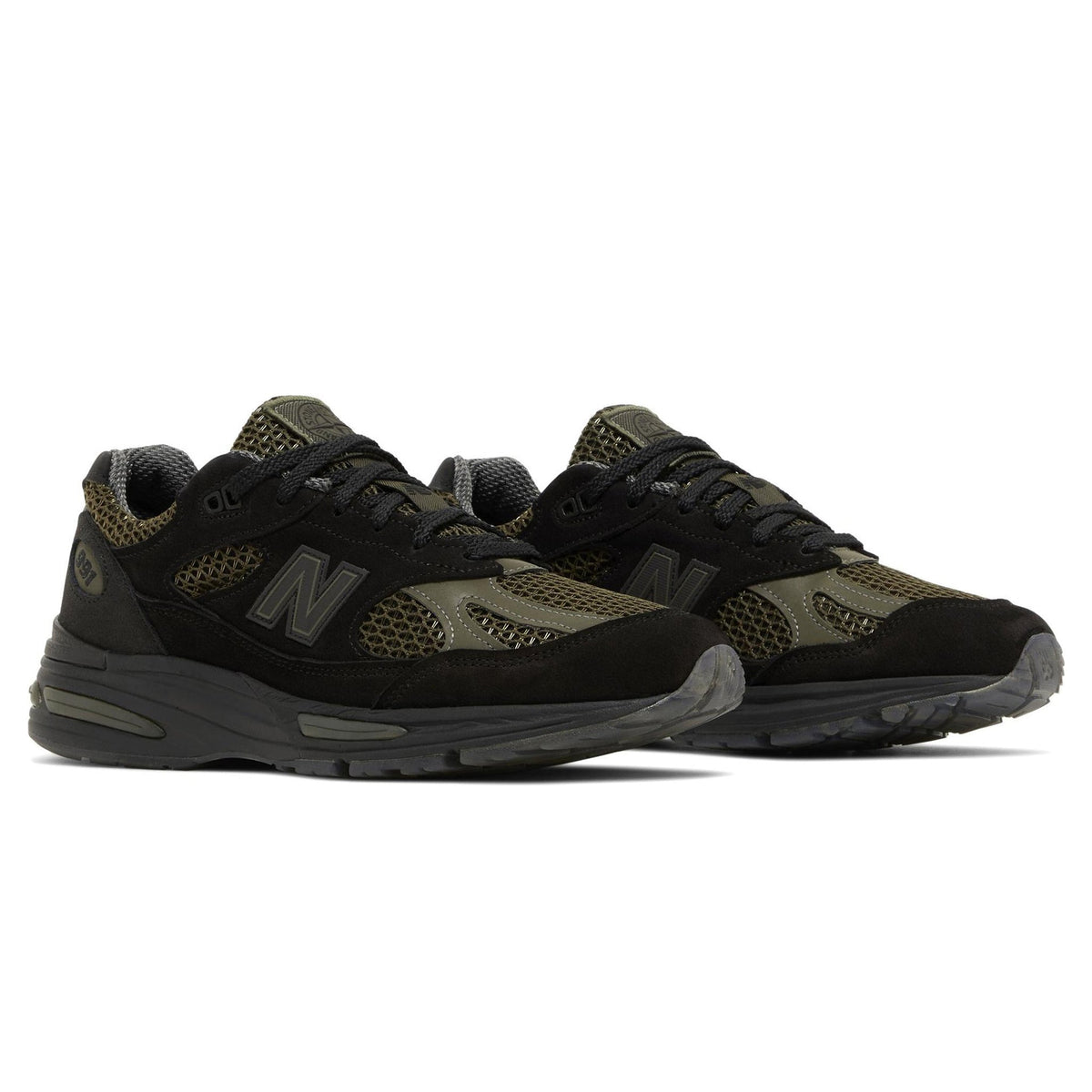 Stone Island x New Balance 991v2 MiUK Black Olive Sneakers