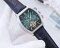 Vacheron Constantin Silver Green Blue Dial Strap Watch — hero
