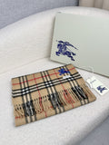 Burberry Beige Check Fringed Scarf — hero