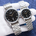 Longines Silver Black Dial Bracelet Watch — hero