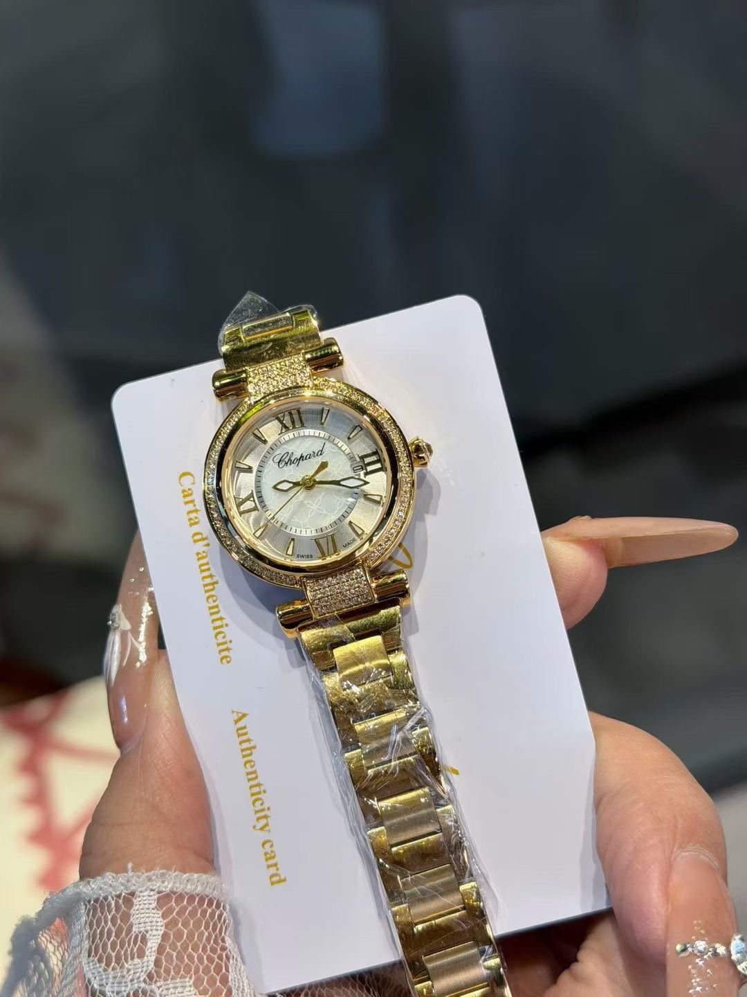 Chopard Two-Tone White Dial Watch — front