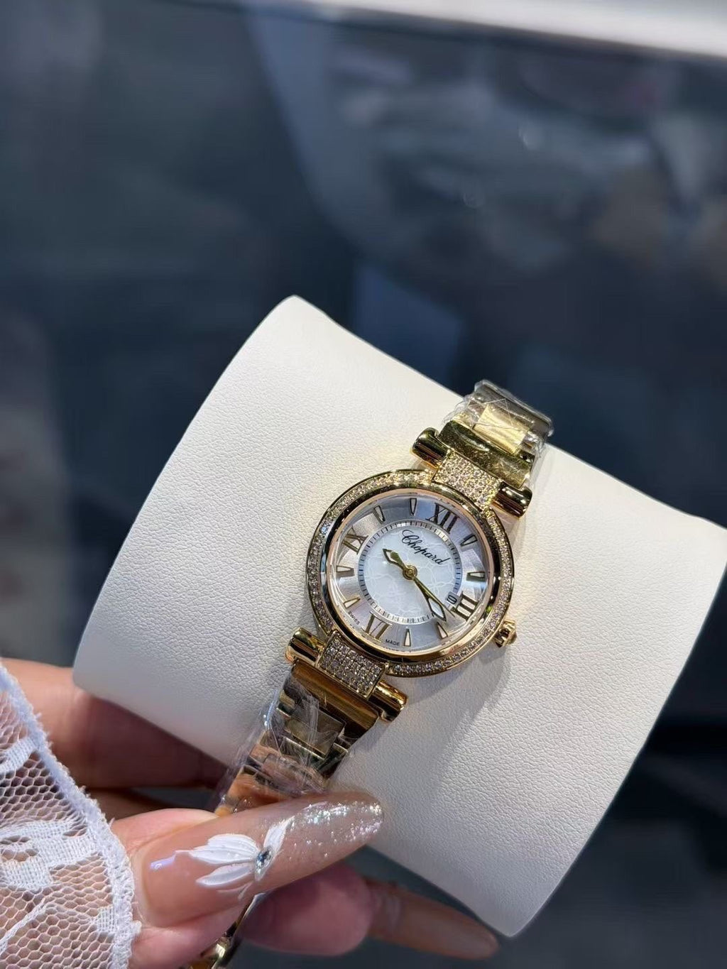 Chopard Two-Tone White Dial Watch — front