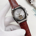 Patek Philippe White Dial Brown Leather Strap Watch — hero