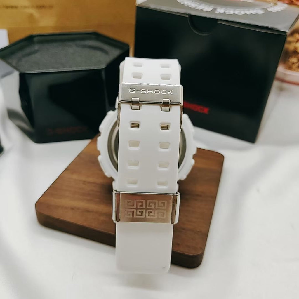 CASIO White Red Dial Watch — back