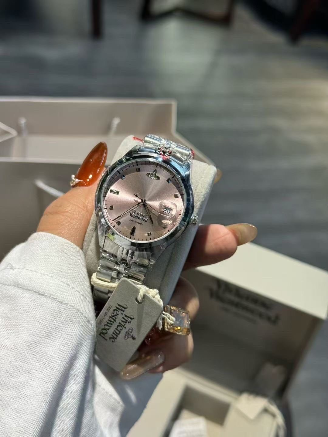 Vivienne Westwood Pink Dial Watch — front