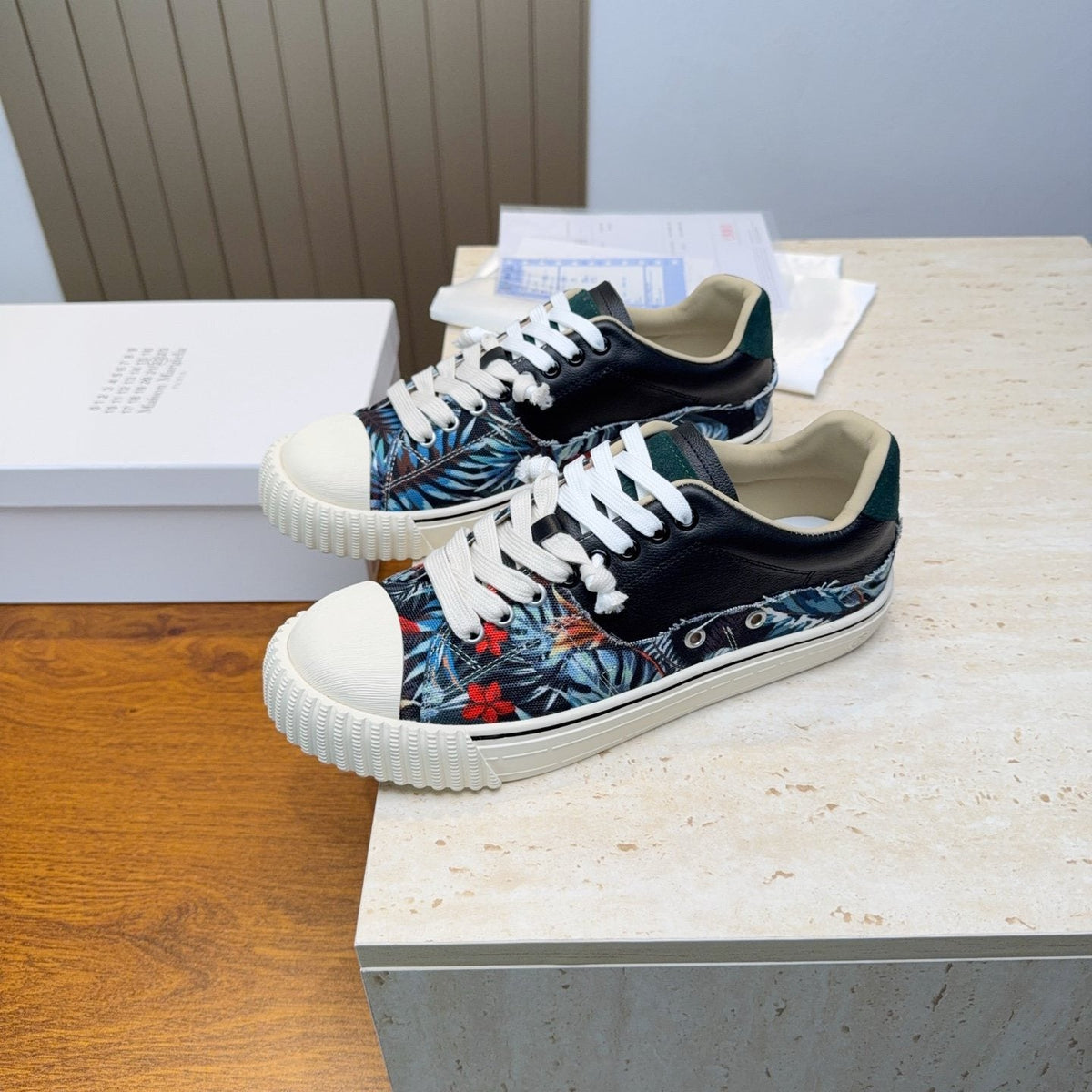 Maison Margiela Floral Panel Sneakers — front