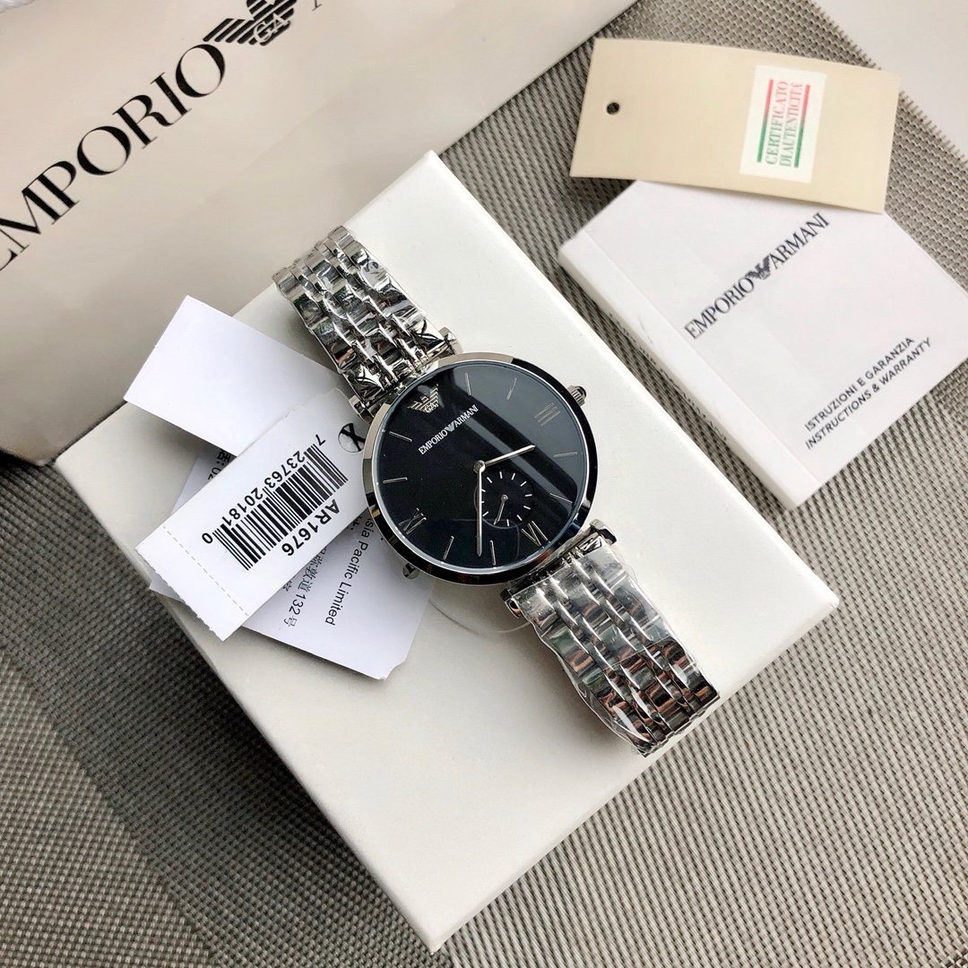 EMPORIO ARMANI Dark Gray Dial Watch — hero