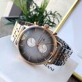 EMPORIO ARMANI Gray Dial Two-Tone Watch — hero
