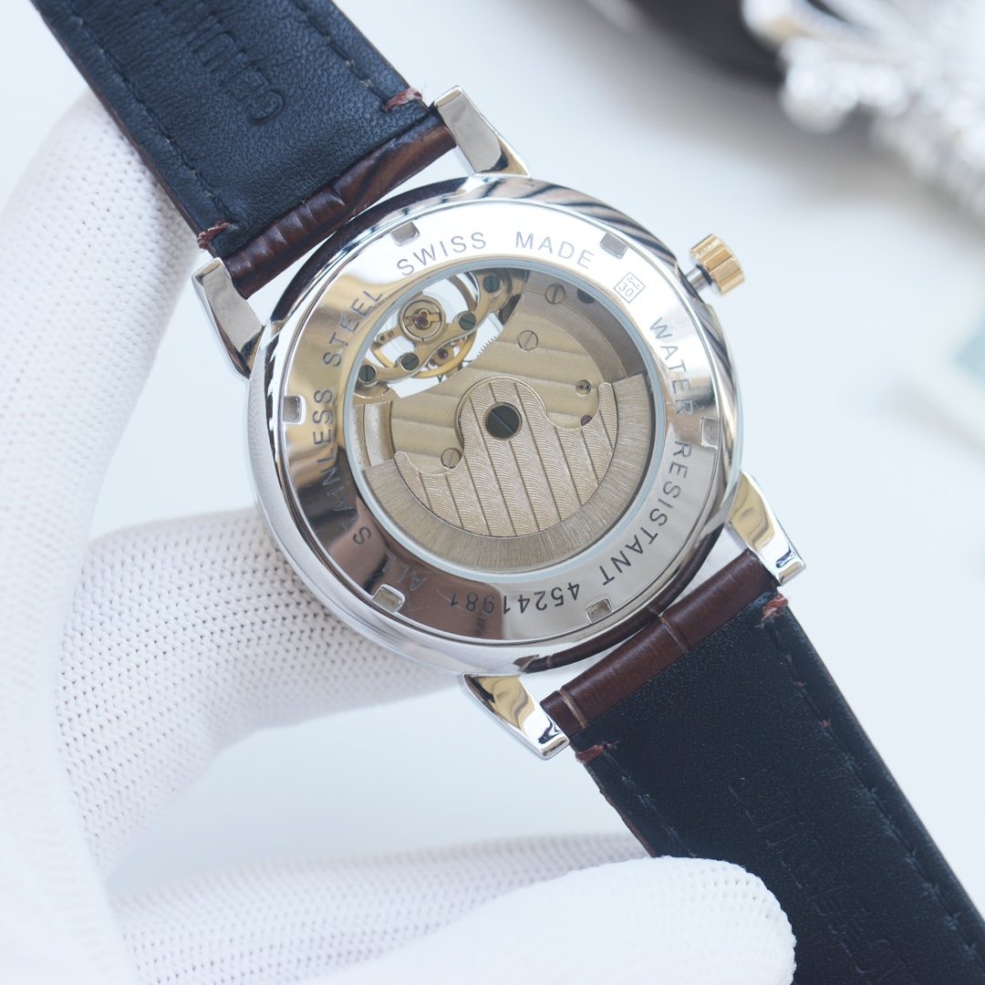 Patek Philippe Black Dial Open-Heart Watch — back