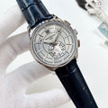 Patek Philippe White Dial Black Strap Watch — hero