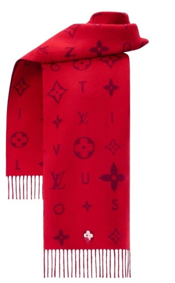 Louis Vuitton Reykjavik 2.0 Red Monogram Scarf — hero