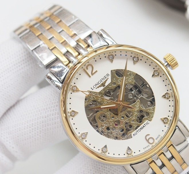 LONGINES Two Tone White Dial Bracelet Watch — hero