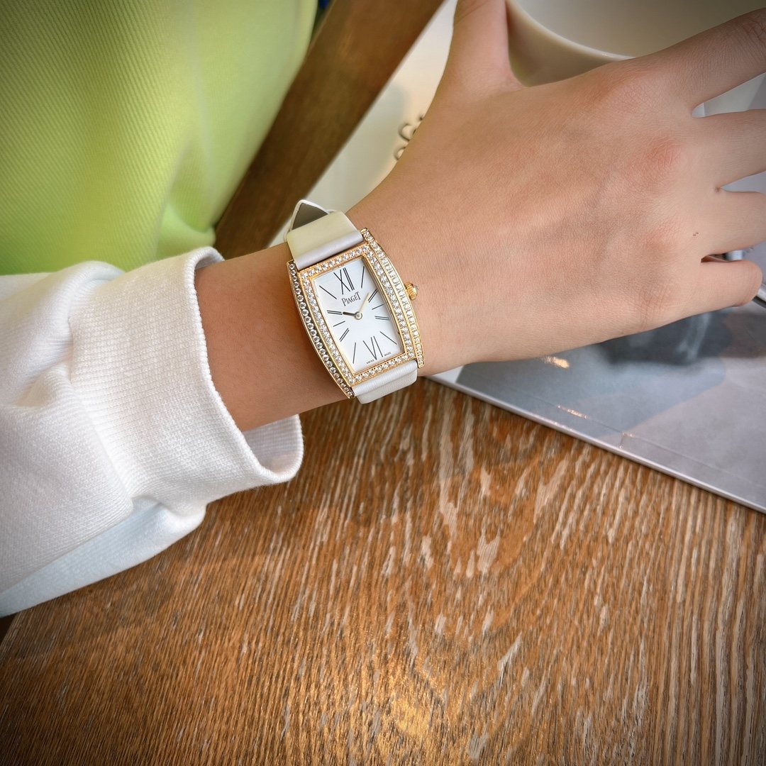 Piaget Gold Brown Strap Watch — hero