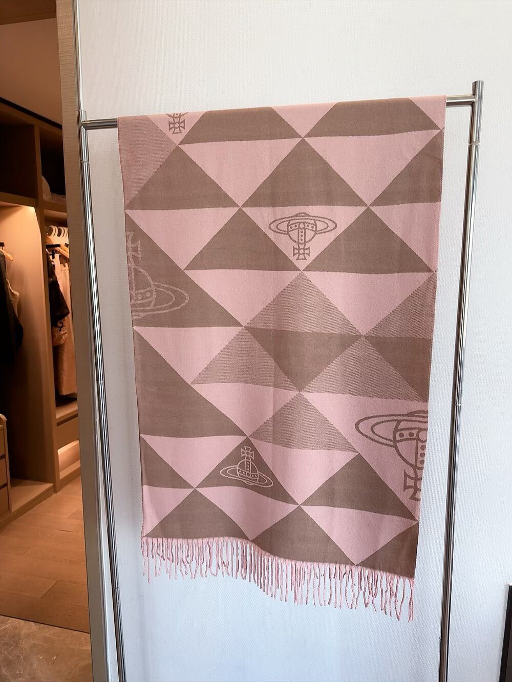 Vivienne Westwood Geometric Orb Fringe Scarf — hero