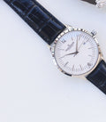 Jaeger-LeCoultre Silver Black White Dial Strap Watch — hero