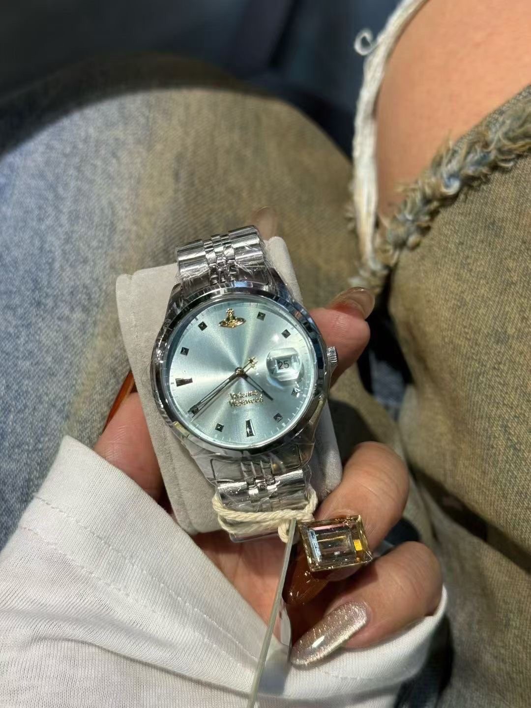 Vivienne Westwood Ice Blue Dial Watch — front
